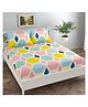 JDX Bedsheet | Vibrant Geometric Print Glace Cotton Bedsheet for Double Bed | Size: 72