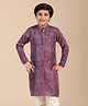 KISAH Full Sleeves Floral Printed Kurta - Mauve