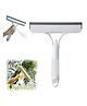 COZY VIBES 3 in 1 Window Cleaning Tool for Car Indoor Outdoor High Windows Window Squeegee with Spray, Multifunction Magic Broom Brush Squeeze Silicone Broom Sweeping Shower Squeegee - PACK OF 1 - COLOR MAY VARY