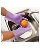 COZY VIBES Home reusable waterproof household cleaning silicone gloves non-slip silicone gloves magic dishwashing gloves - PAIR OF 1 - COLOR MAY VARY