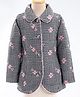 Enfance Full Sleeves Floral Designed Jacket - Grey