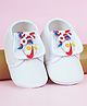 Coco Candy Spinner Detailed Velcro Closure Booties - White