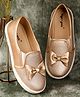 boyz n galz Shimmer Bow Applique Detailed Casual Shoes - Rose Gold