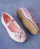 boyz n galz Floral Bow Applique Detailed Ballerinas - Pink