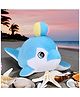 Tickles Dolphin with Ball Stuffed Soft Plush Animal Toy for Kids (Length 23 cm Color: Blue)