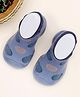 Infantso Polka Dot Anti-Skid Cotton Socks Shoes with Rubber Sole for Walking Babies & Toddlers - Blue