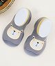 Infantso Cuddle Creatures Anti-Skid Cotton Socks Shoes with Rubber Sole for Walking Babies & Toddlers - Voilet
