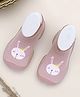 Infantso Cuddle Creatures Anti-Skid Cotton Socks Shoes with Rubber Sole for Walking Babies & Toddlers - Pink