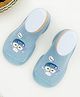 Infantso Cuddle Creatures Anti-Skid Cotton Socks Shoes with Rubber Sole for Walking Babies & Toddlers - Blue