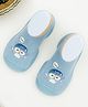 Infantso Cuddle Creatures Anti-Skid Cotton Socks Shoes with Rubber Sole for Walking Babies & Toddlers - Blue