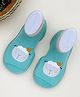 Infantso Cuddle Creatures Anti-Skid Cotton Socks Shoes with Rubber Sole for Walking Babies & Toddlers - Green