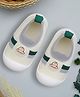 Infantso Nano Stripe Anti-Skid Cotton Socks Shoes with Rubber Sole for Walking Babies & Toddlers - Green