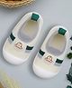 Infantso Nano Stripe Anti-Skid Cotton Socks Shoes with Rubber Sole for Walking Babies & Toddlers - Green