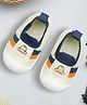 Infantso Nano Stripe Anti-Skid Cotton Socks Shoes with Rubber Sole for Walking Babies & Toddlers - Blue