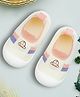 Infantso Nano Stripe Anti-Skid Cotton Socks Shoes with Rubber Sole for Walking Babies & Toddlers - Pink