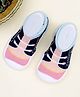 Infantso Candy Lace Anti-Skid Cotton Socks Shoes with Rubber Sole for Walking Babies & Toddlers - Pink