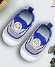 Infantso Knit Kicks Anti-Skid Cotton Socks Shoes with Rubber Sole for Walking Babies & Toddlers - Blue