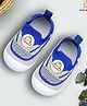 Infantso Knit Kicks Anti-Skid Cotton Socks Shoes with Rubber Sole for Walking Babies & Toddlers - Blue