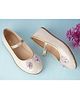 boyz n galz Shimmer Bow Applique Detailed Ballerinas - Cream