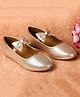 boyz n galz Shimmer Bow Applique Detailed Ballerina - Rose Gold