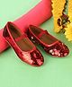 boyz n galz Reversible Sequin  Embellished  Ballerinas - Red
