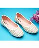 boyz n galz Shimmer Self Design Mojaris - White