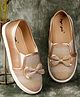 boyz n galz Shimmer Bow Applique Detailed Casual Shoes - Rose Gold