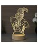 eCraftIndia   Spiderman Design Carved on Acrylic & Wood Base Night Lamp