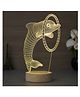 eCraftIndia   Dolphin Design Carved on Acrylic & Wood Base Night Lamp