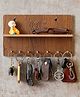 eCraftIndia   Multiutility 7 Hooks Wooden Keyholder with Shelf
