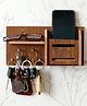 eCraftIndia   Multiutility 5 Hooks Wooden Keyholder with Shelf