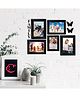 eCraftIndia  Set Of 5 Black Solid Memory Wall Collage Photo Frames