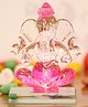 eCraftIndia Pink Transparent Double Sided Crystal Lord Ganesha Idol For Home, Office, And Car Dashboard