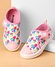 Cute Walk by Babyhug Velcro Closure Casual Shoes with Floral Print - Pink