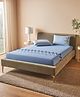 D Decor 100% Cotton Plains And Texture 180 TC King Bedsheet With 2 Pillow Covers - Blue