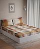 D Decor 100% Cotton Checks 145 TC Double Bedsheet With 2 Pillow Covers - Red