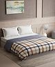 D Decor 100% Cotton 125 GSM Stripes Double Reversible Dohar - Blue