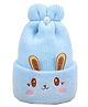 MOMISY Bunny Designed Soft Beanie Cap - Blue