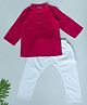 KLINGARU Full Sleeves Solid Kurta & Pyjama Set - Pink