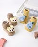 Kicks & Crawl Pack Of 2 Bear Buddy Socks - Yellow & Brown