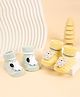 Kicks & Crawl Pack Of 2 Wild Strripes Socks - Green & Yellow