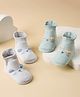 Kicks & Crawl Pack Of 2 Little Mouse Flat Socks - Grey