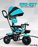 Tricycle With Light & Music|Non-slip Pedals| Storage Box|  Plug & Play Assembly -Turquoise