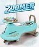 Kids Swing Car with Light & Music - Sea Green