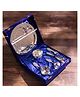 Servdharm Silver Plated Rudraksha Pooja Thali Set with Gift Box