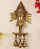 Servdharm Auspicious Brass Ganesh Wall Hanging Diya With Bells