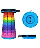 COZY VIBES Portable Folding Telescopic Camping Stool Height Adjustable Plastic Step Hiking Picnic Retractable Seat for Adults/Children/Outdoor/Travel/Indoor/Waiting Area - PACK OF 1 - COLOR MAY VARY
