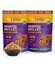 Kikibix Roasted Millet Namkeen | Healthy Snacks with 50% Less Calories, 60% Less Fat | 1g Fat Per Serving, Made with Olive Oil | Pack of 2