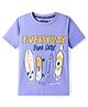 Pine Kids Cotton Knit Half Sleeves T-Shirt with Text Print - Lavender