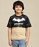 Kidsville Cotton Dc Comics Featuring Half Sleeves Batman Printed Tee - Black & Beige